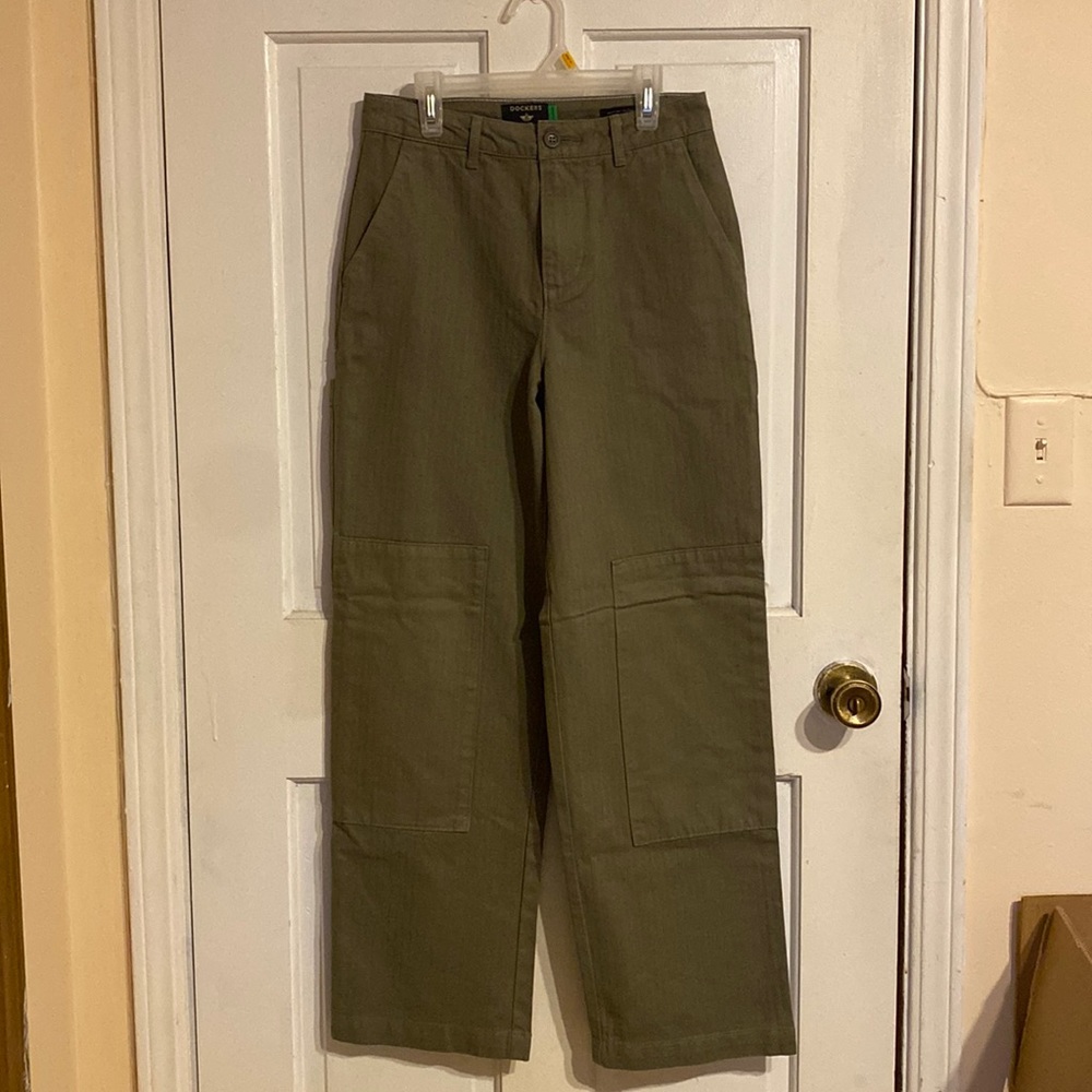 Docker Pants, High straight wide leg pants